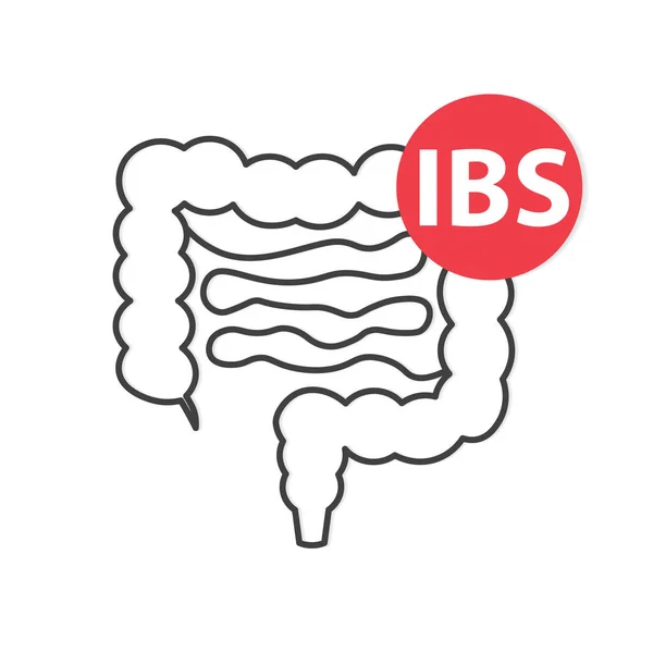Ibs Síndrome Del Intestino Irritable Acrónimo Contorno Del Intestino Icon — Archivo Imágenes Vectoriales