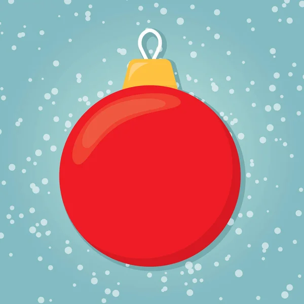 Červená Vánoční Cetka Strom Přes Sněhovou Texturu Vektorová Ilustrace — Stockový vektor