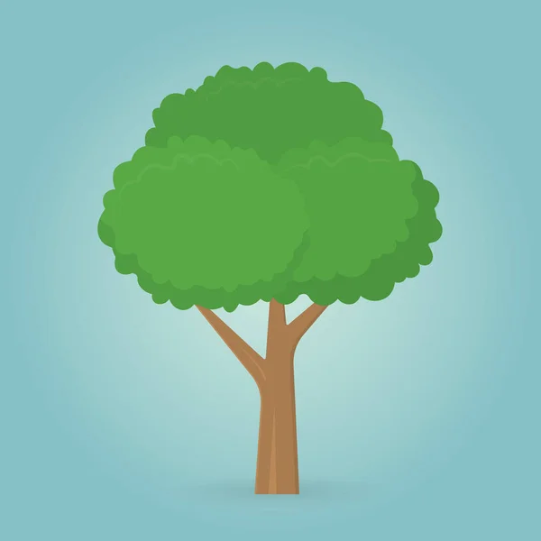Grüner Frühlingsbaum Vektorillustration — Stockvektor