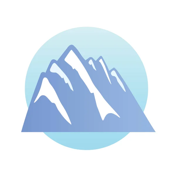 Hiver Montagnes Icon Illustration Vectorielle — Image vectorielle
