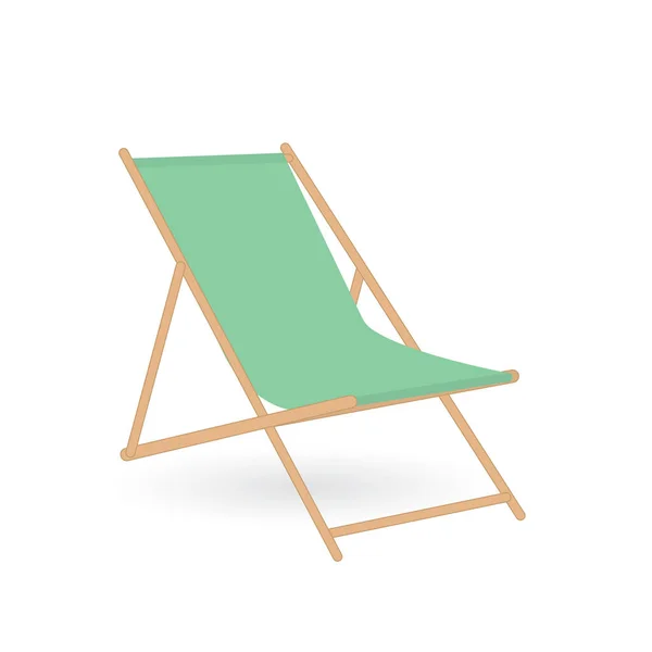 Wooden Beach Chair Vector Illustration — Stock Vector
