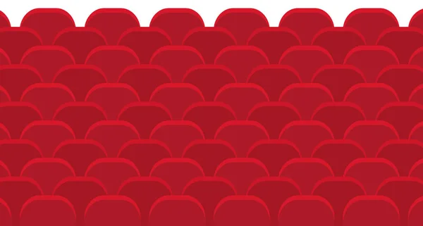 Empty Red Chairs Cinema Theatre Background Vector Illustration — 图库矢量图片