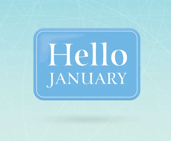 Hallo Januari Banner Ijsbaan Winter Textuur Vector Illustratie — Stockvector