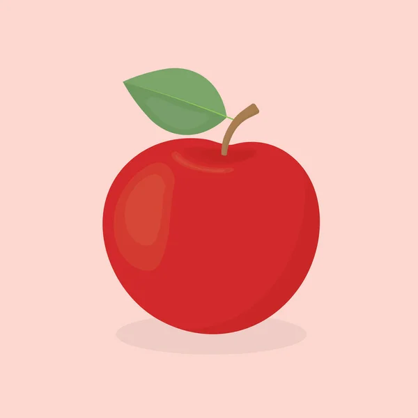 红苹果图标 矢量插图 — 图库矢量图片