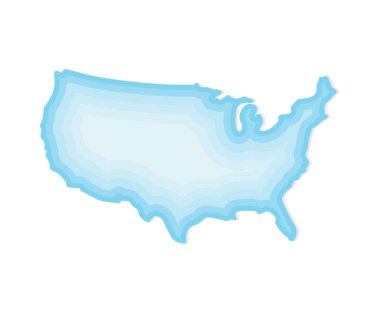 ABD vektör illüstrasyonunun bue haritası