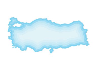 Mavi Hindi haritası-vektör illüstrasyonu