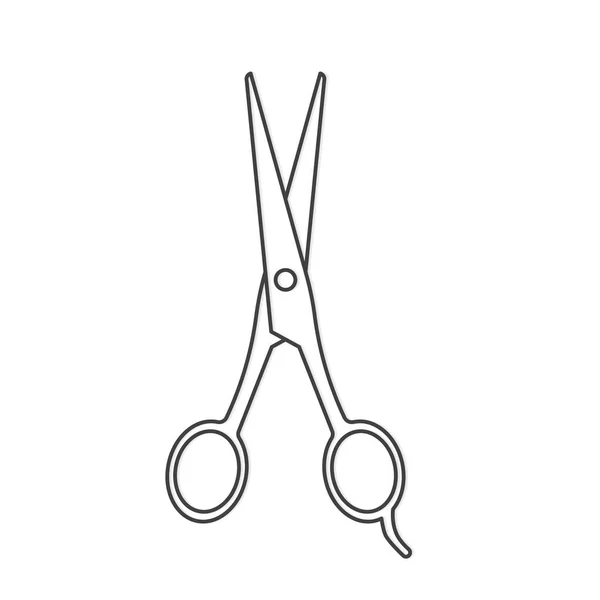 Black Outline Hairdressing Scissors Vector Illustration — Stock Vector