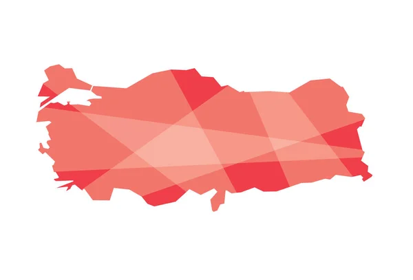 Abstrato Cristal Turquia Map Ilustração Vetorial — Vetor de Stock