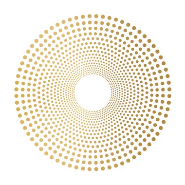 noktalardan yapılmış altın yuvarlak çerçeve - vektör çizimi
