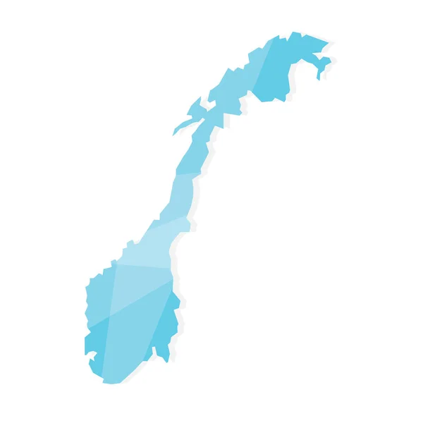 Resumo Efeito Cristal Geométrico Noruega Map Ilustração Vetorial — Vetor de Stock