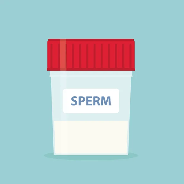 Medizinische Spermienprobe Vektorillustration — Stockvektor