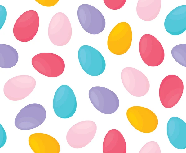 Colorful Easter Eggs Seamless Background Vector Illustration — Stock Vector