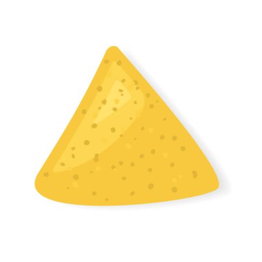 Beyaz arka planda mısır cipsleri - vektör çizimi