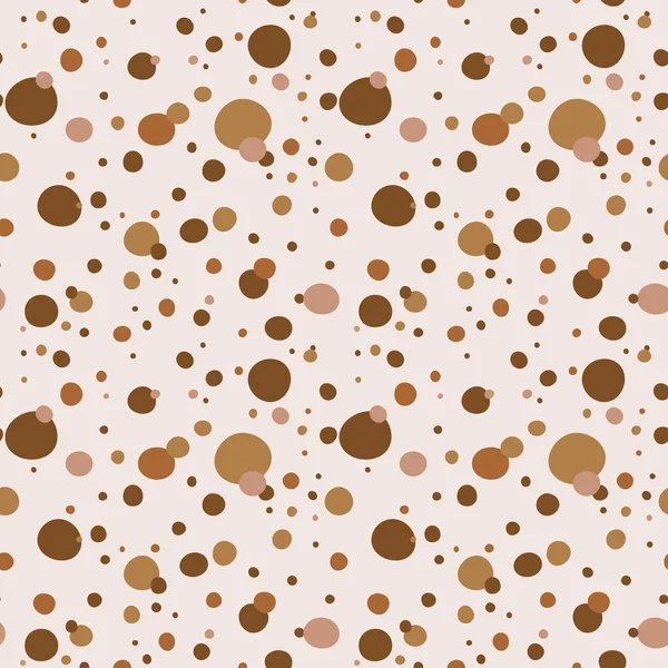 Seamless Pattern Brown Dots Great Wrapping Textile Wallpaper Greeting Cards — Vettoriale Stock