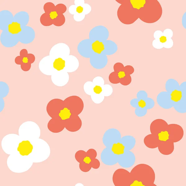 Motif Sans Couture Fleurs Abstraites Idéal Pour Emballage Textile Papier — Image vectorielle