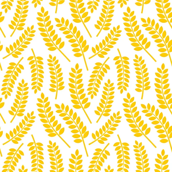 Buğday kulaklarının kusursuz deseni - vektör illüstrasyonu
