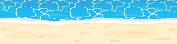 Summer Banner Tropical Beach Vector Illustration — Vector de stock