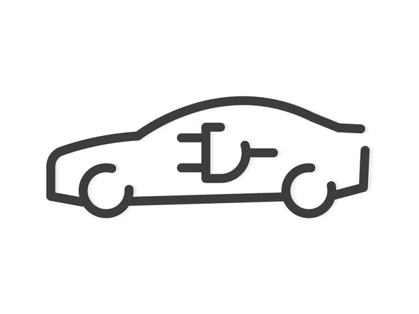 Erneuerbare Energien Elektro Auto Icon Vektor Illustration — Stockvektor