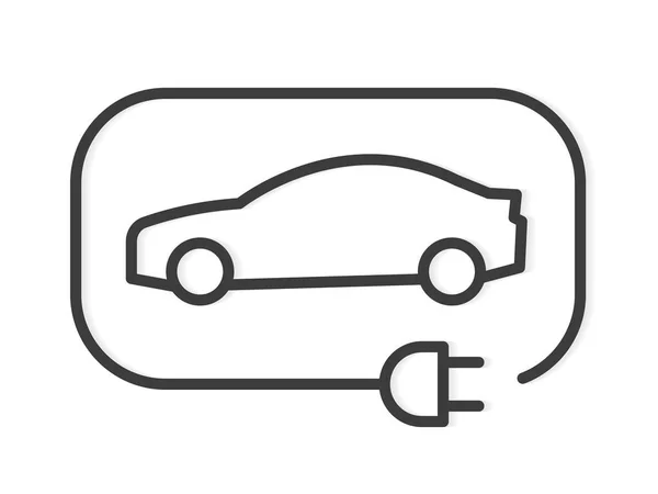 Erneuerbare Energien Elektro Auto Icon Vektor Illustration — Stockvektor