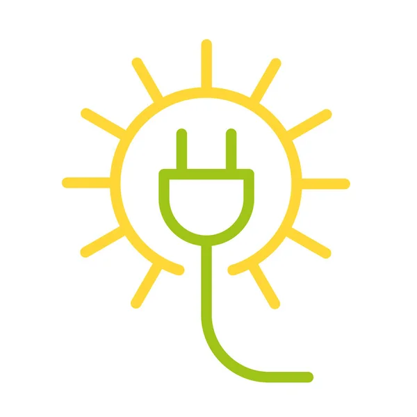 Solar Energy Icon Clean Sustainable Renewable Power Energy Vector Illustration — ストックベクタ