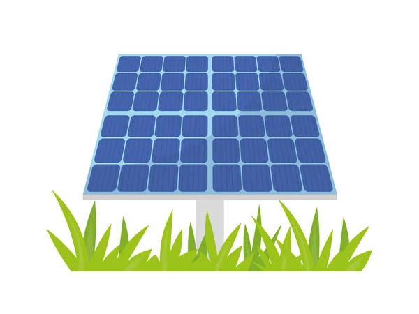 Solar Panel Cell Clean Sustainable Renewable Power Energy Vector Illustration — ストックベクタ