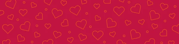 Banner Mit Herzmuster Valentinstag Konzept Vektorillustration — Stockvektor