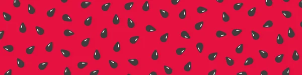 Summer Banner Watermelon Seeds Vector Illustration — Vector de stock