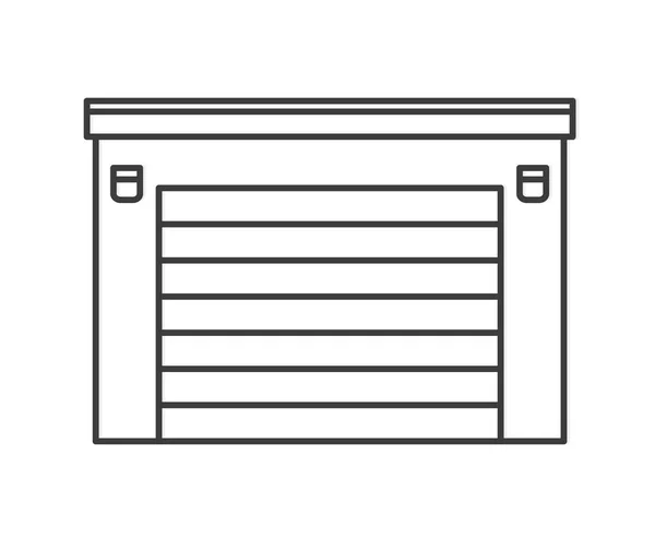 Garage Warehouse Roll Shutter Icon Vector Illustration — Stock vektor