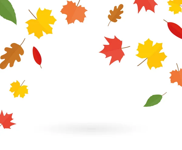 Falling Colorful Autumn Leavest Vector Illustration — Stok Vektör