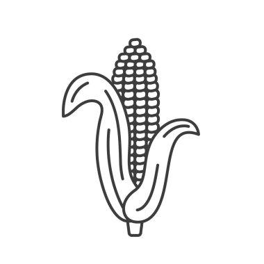 mısır koçanı simgesi-vektör illüstrasyonu