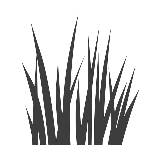 Blades Grass Silhouette Vector Illustration — Vector de stock