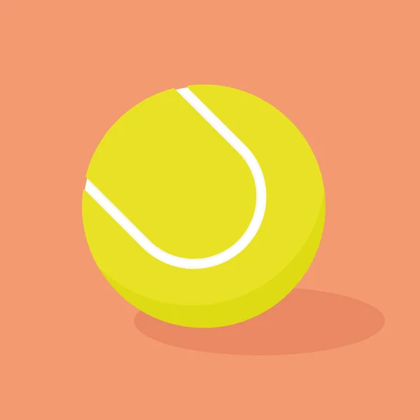 Tennis Ball Clay Court Vector Illustration — Vector de stock