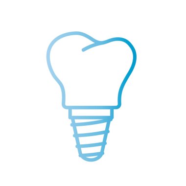 tooth implant icon- vector illustration