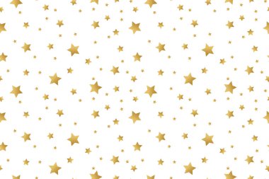 seamless golden pattern with stars, great for wrapping, textile, wallpaper, greeting card  vector illustration