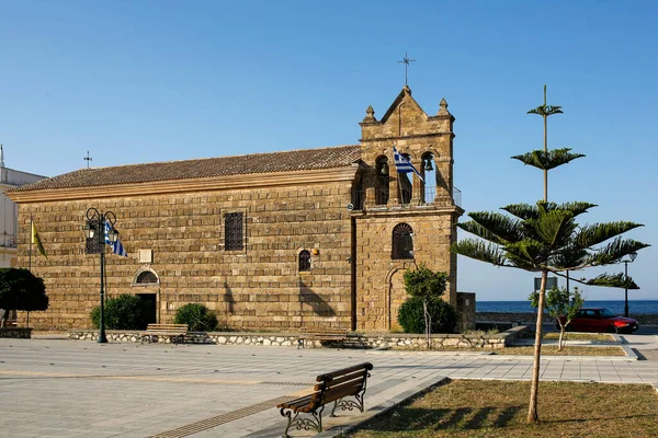 Orthodox Church Agios Nikolaos Capital Zakynthos Island Greece — Zdjęcie stockowe