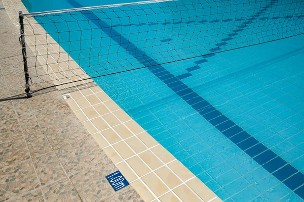 volleyball net in the swimming pool