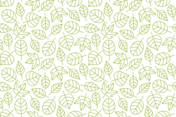 Green Leaves Seamless Pattern Great Wrapping Textile Wallpaper Greeting Card — Stock Vector