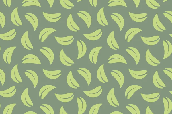Green Leaves Seamless Pattern Great Wrapping Textile Wallpaper Greeting Card — Stock Vector
