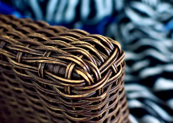 Wicker and zebra — Stock Photo, Image