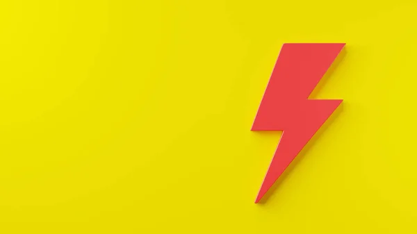 Icona Fulmine Logo Elemento Alimentazione Elettrica Energia Tuono Simbolo Elettricità — Foto Stock