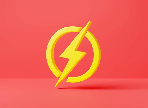 Lightning Icon Elemento Alimentazione Elettrica Logo Cerchio Energia Tuono Simbolo — Foto Stock