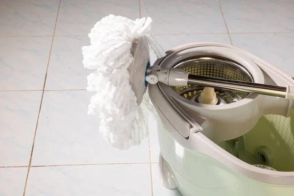 Mop Microfiber Head Spinning Bucket Next Floor Cleaning Liquid Mopping — Φωτογραφία Αρχείου