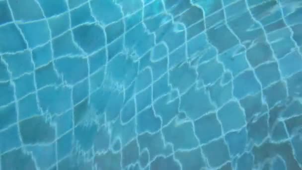 Sfondo Superficie Nuoto Sondaggio Acqua Blu Con Ondulazione Clen Tessitura — Video Stock