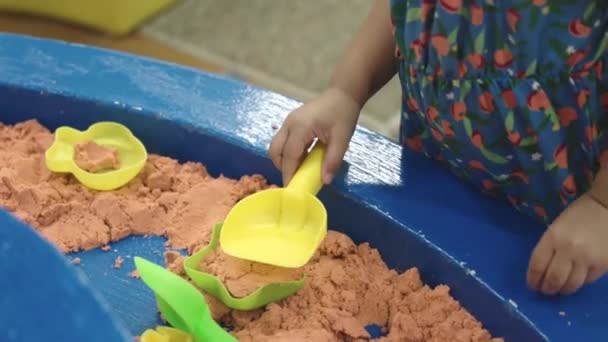 Glade Asiatiske Barn Som Har Det Gøy Oppblåsbart Slott Som – stockvideo