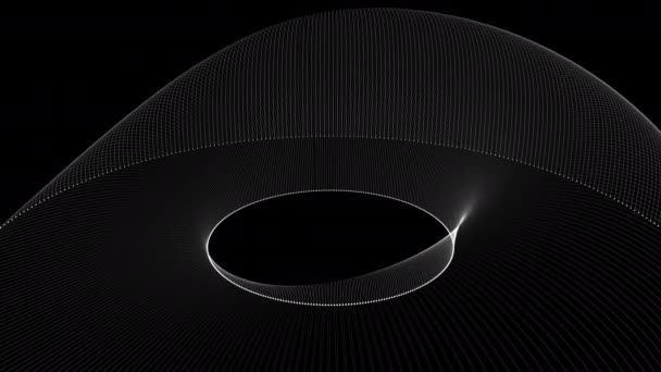 Círculo Oscilador Curvas Sobre Fondo Negro Ondas Radiales Sonido Abstracto — Vídeo de stock