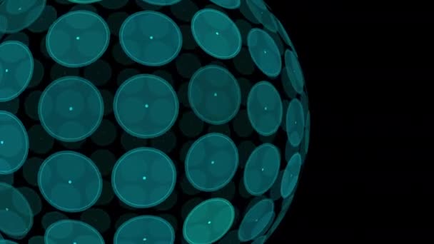 Графічне Відео Ілюстрації Абстрактний Геометричний Візерунок Бізнес Сфера Глобус Обертання — стокове відео