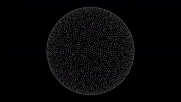 Video Gráfico Ilustración Palabras Negocios Nube Tecnología Abstracta Redonda Esférica — Vídeo de stock