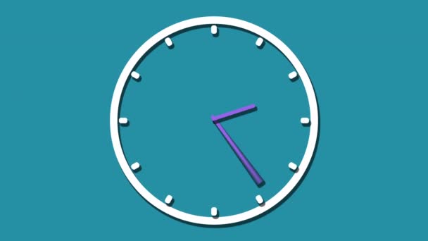 Stopwatch Diseño Icono Animación Plana Flechas Móviles Cara Del Reloj — Vídeos de Stock