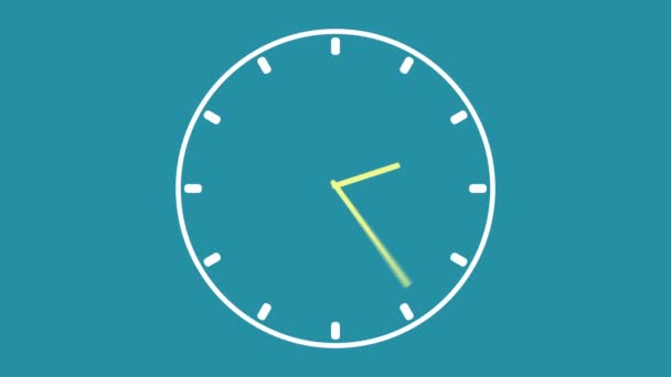 Abstract Stopwatch Design Ícone Animação Plana Movendo Setas Relógio Rotativo — Vídeo de Stock