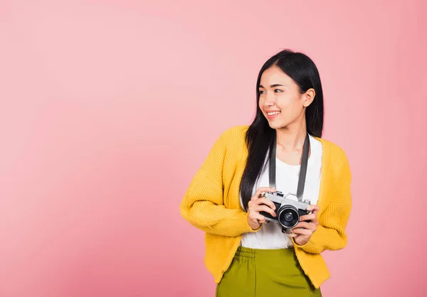 Atraente Energético Feliz Asiático Retrato Bonito Bonito Jovem Mulher Adolescente — Fotografia de Stock